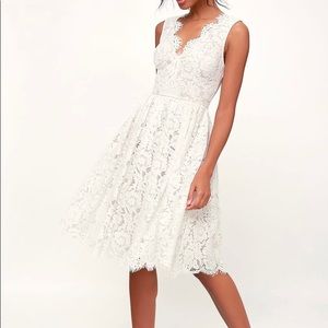 LULU’s white lace dress